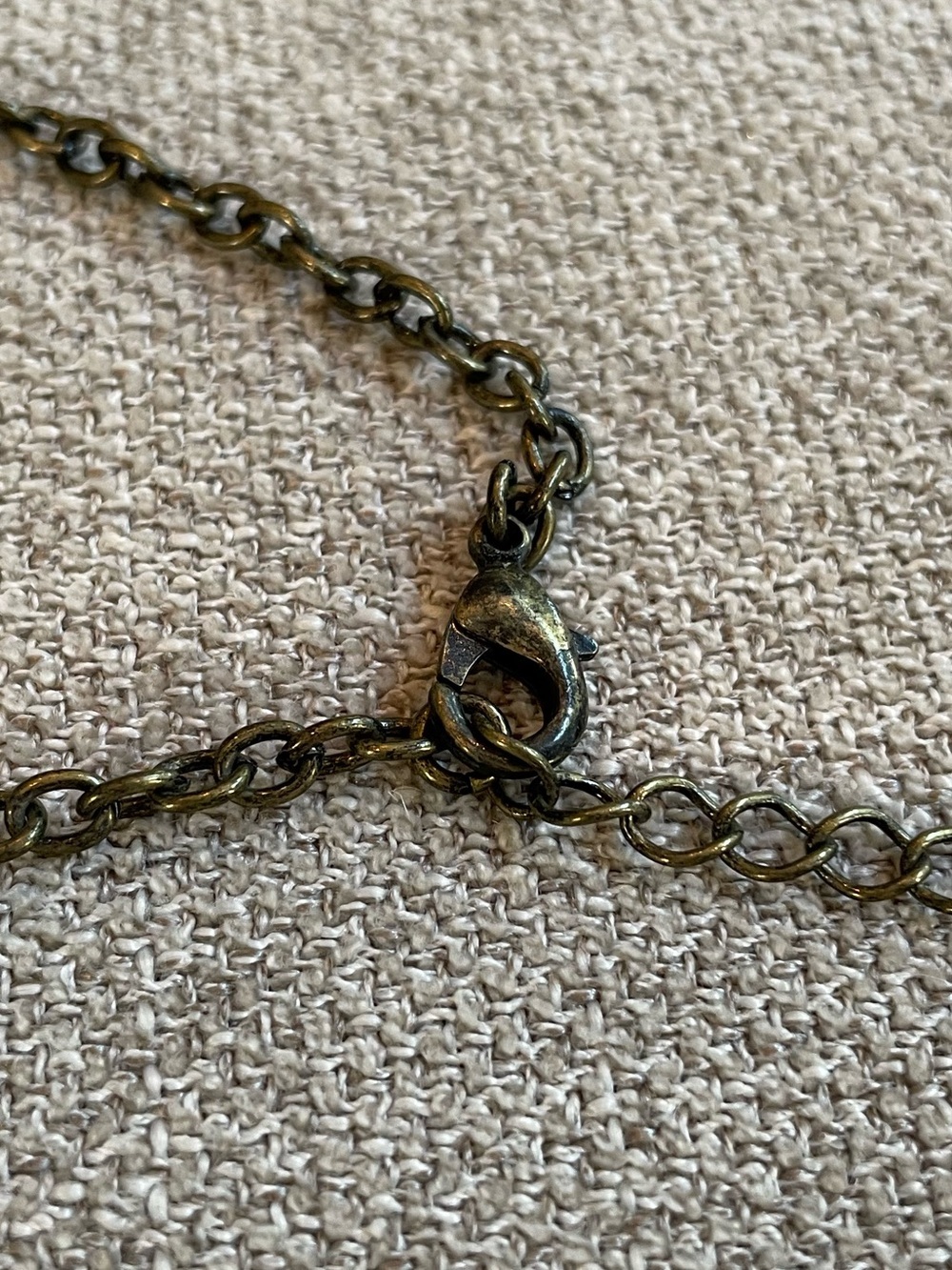 Brass Plated African Tribal Inspired Etched Pendant Diamond Dangles Necklace - Picture 9 of 11